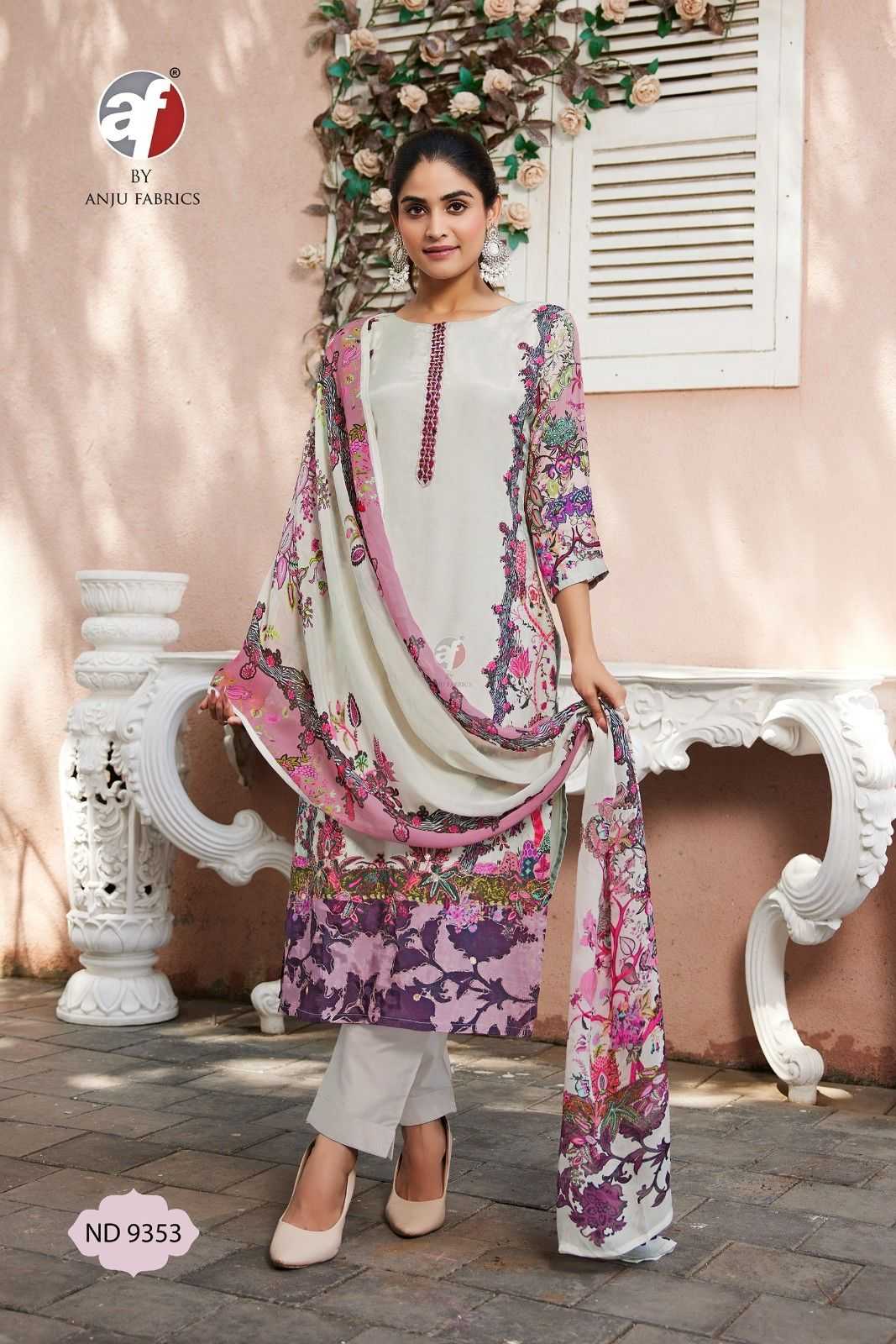 nd 9353 by anju fab readymade combo viscose silk stylish suits