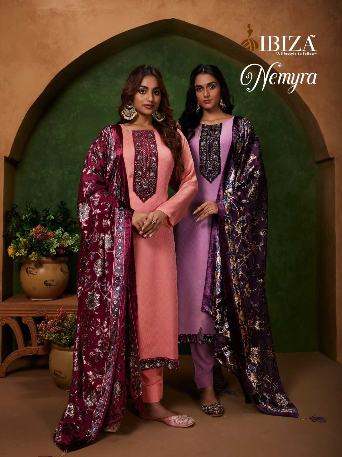 nemyra by ibiza moroccan silk jacquard designer suits