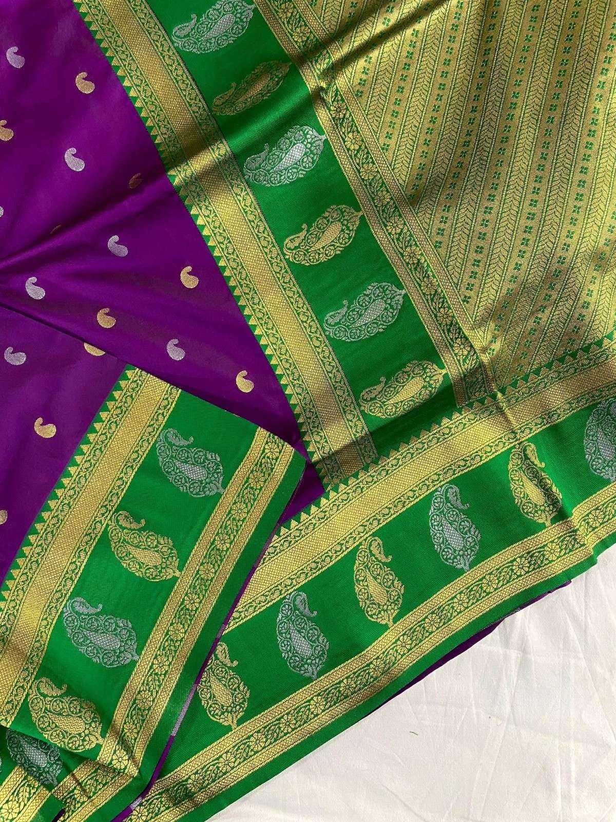 pr kc 3040 unique leaf style paithani silk saree collection