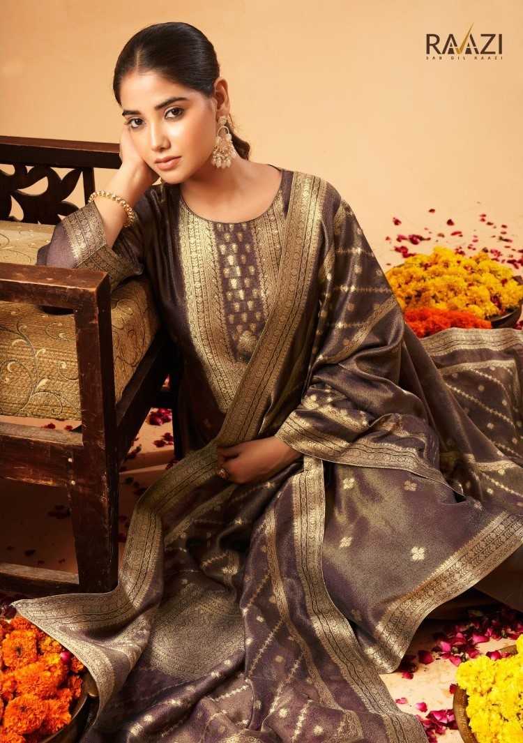 raasleela by rama fashions simmer organza jacquard designer ladies suit 