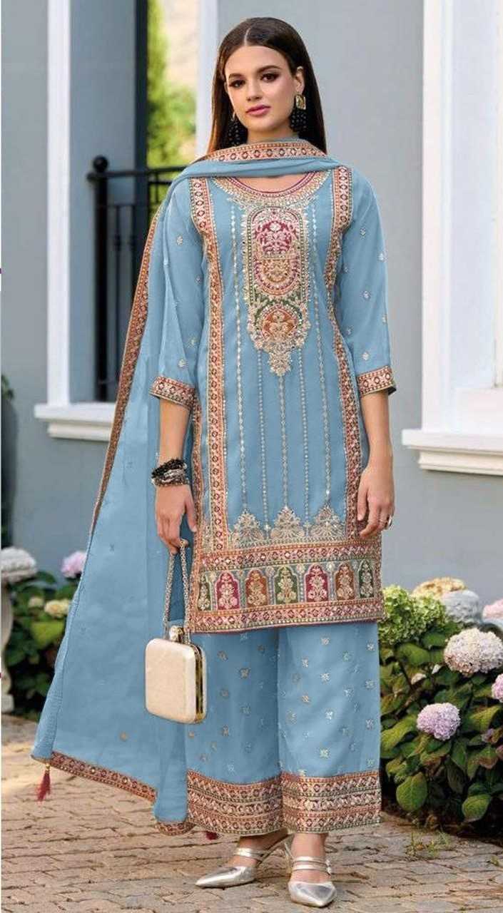 ramsha 1220 nx beautiful georgette embroidery readymade suits