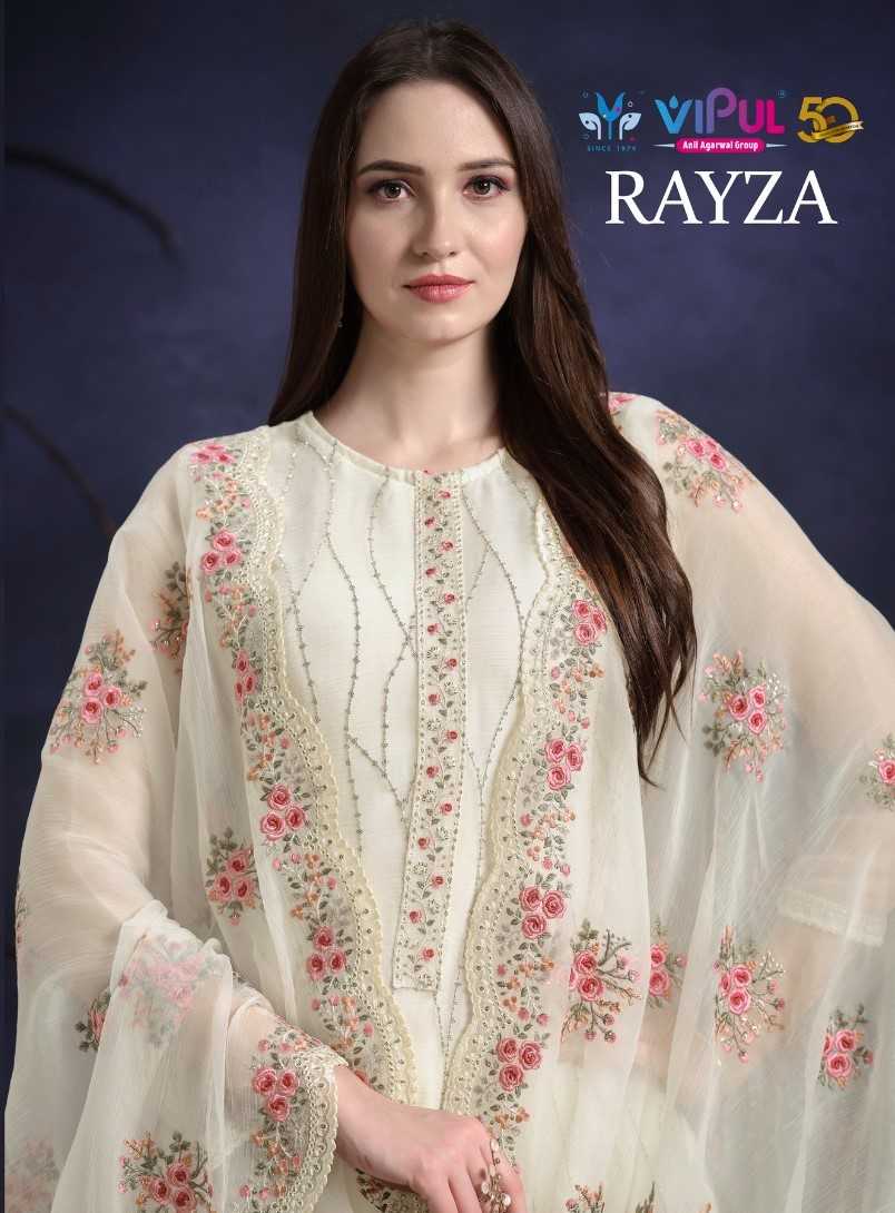 rayza by vipul organza chiffon elegant style dress material exports 