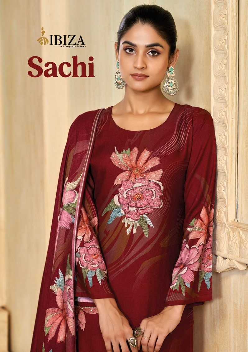 sachi by ibiza viscose pashmina elegant style winter ladies suit 