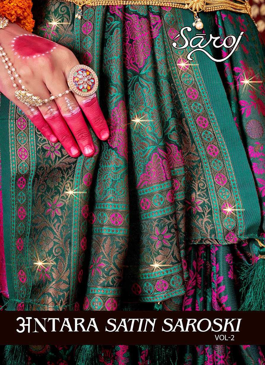 Saroj Antara satin swarovski vol.2 Satin silk saree