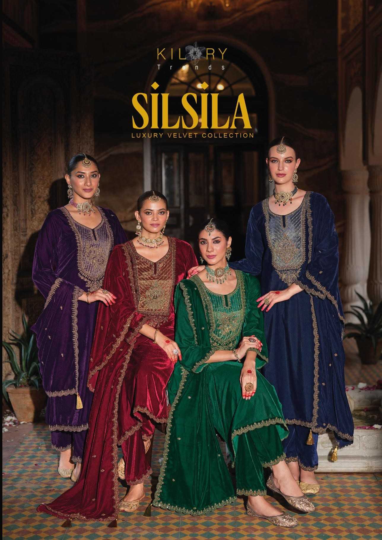 silsila by kilory trends corduroy velvet designer winter salwar kameez 