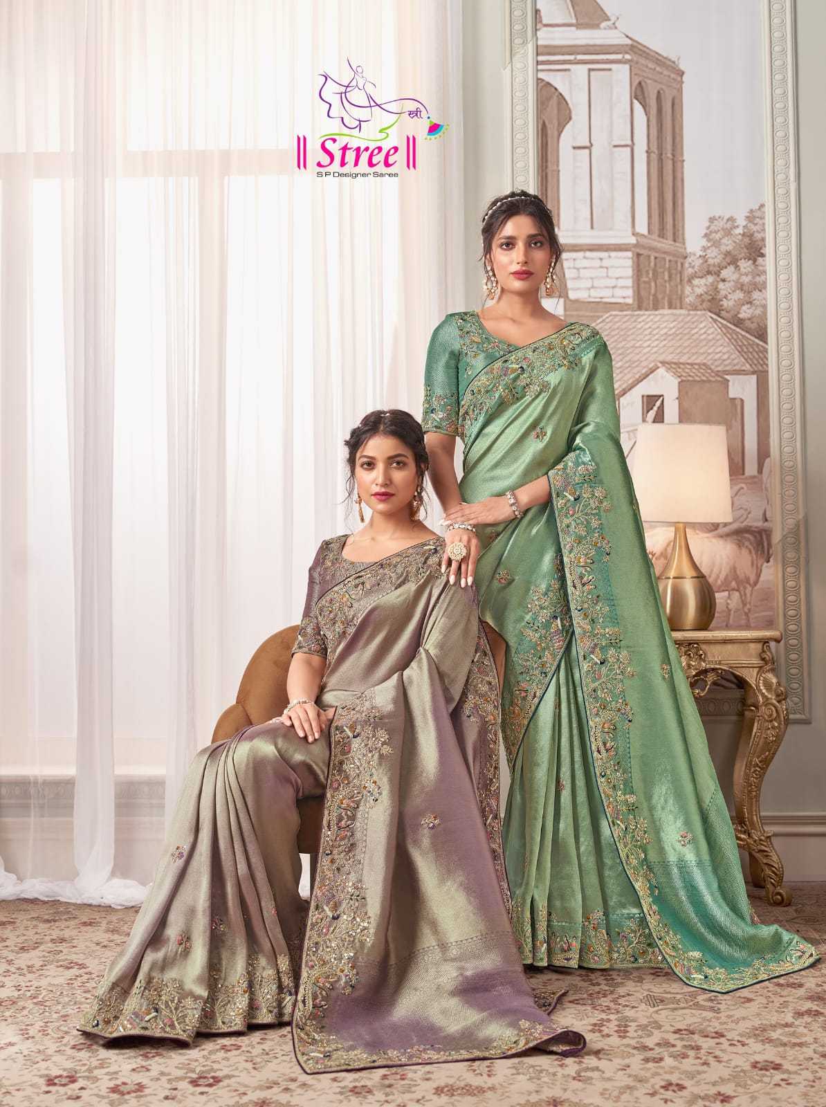 stree vol 1 by stree attractive look banarasi saree with blouse 