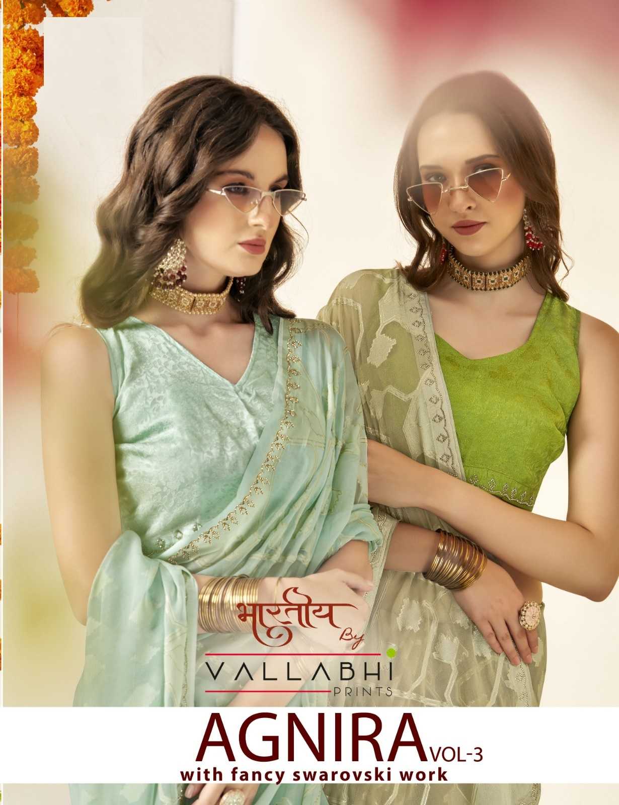 vallabhi prints agnira vol 3 geomatric print brasso women saree