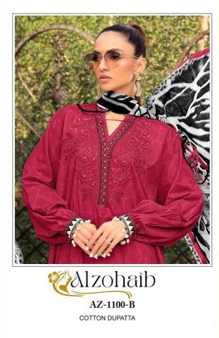 alzohaib 1100 unique printed cotton pakistani suits collection