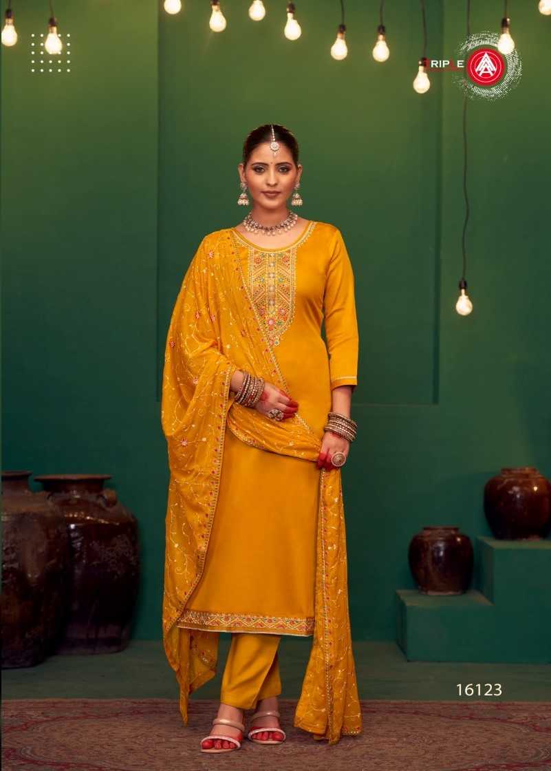 keerat vol 9 by triple a jam silk cotton unique style ladies suits