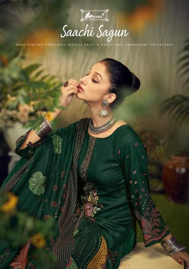 kesar karachi saachi sagun digital print pashmina winter collection suits