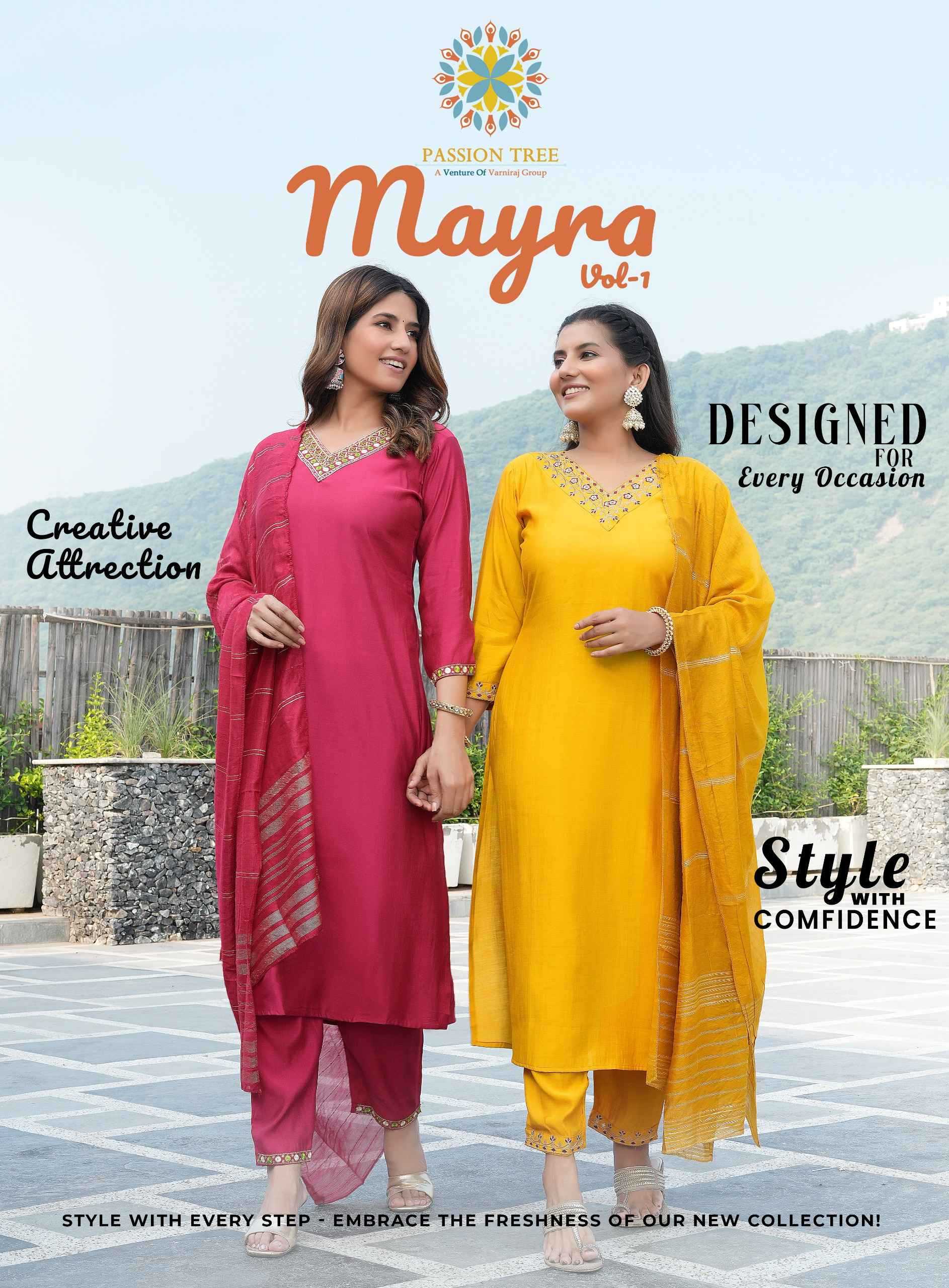 mayra vol 1 by passion tree fancy roman silk fullstitch plus size ladies suits