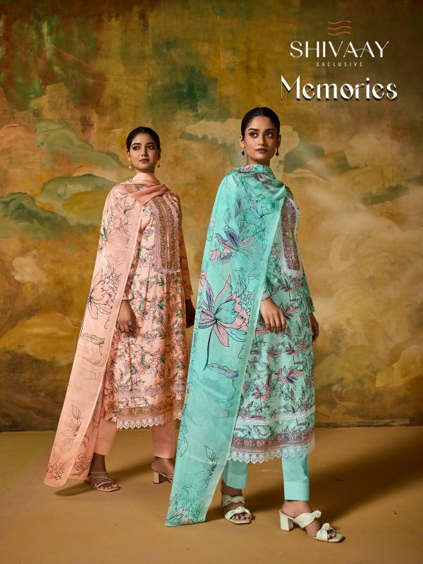 memories by shivaay viscose muslin print designer suits