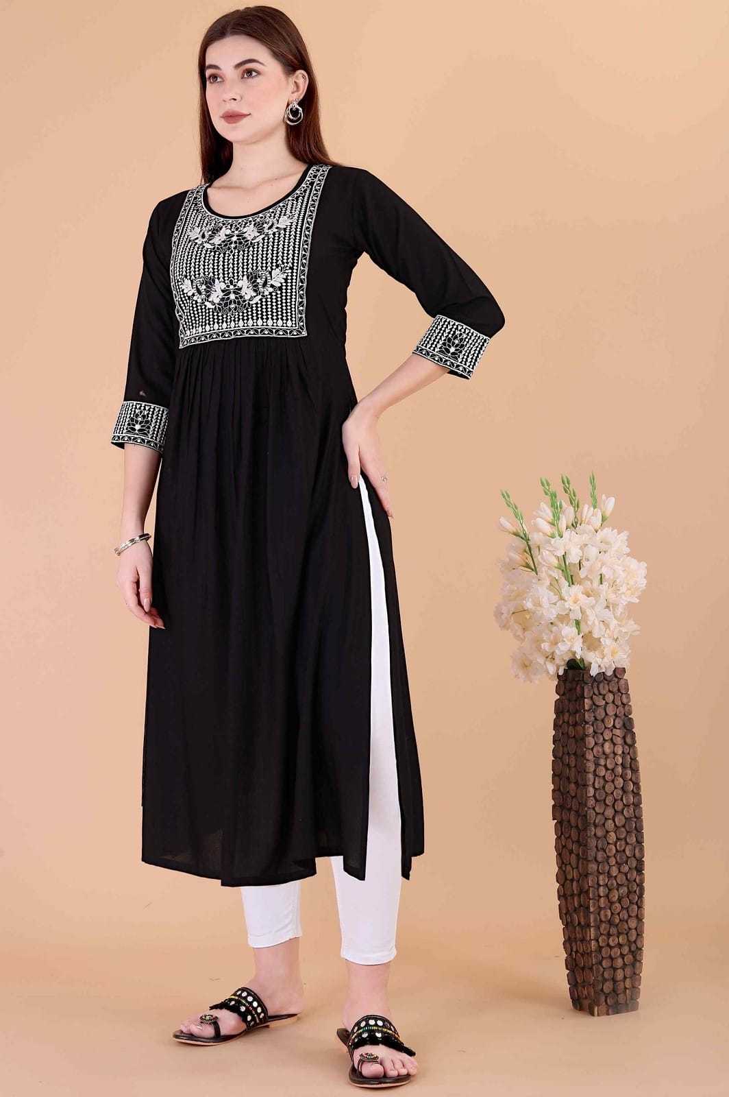 PR 9STAR NEW LUNCHING HITIKA VOL-4 EMBRODERY WORK RAYON PLUS SIZE READYMADE KURTI 