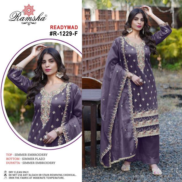 1229 nx efgh by ramsha simmer fully stitch stylish pakistani salwar suit 