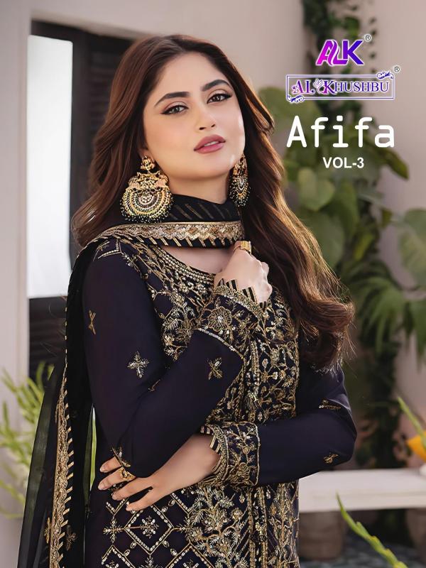 afifa vol 3 by al khushbu georgette fashionable pakistani dress material  