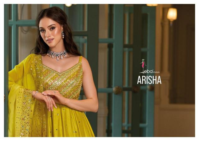 arisha by eba lifestyle premium silk readymade kurti with dupatta