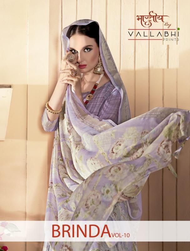 brinda vol 10 by vallabhi prints chiffon attractive look saree 