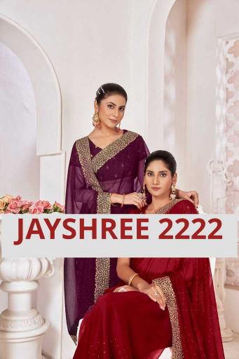 jayshree saree launch 2222 samundar chiffion embroidery work saree 