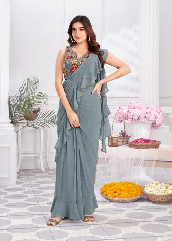 jivora begin angel-2900 satin silk fancy fashionable ready to wear festive saree 