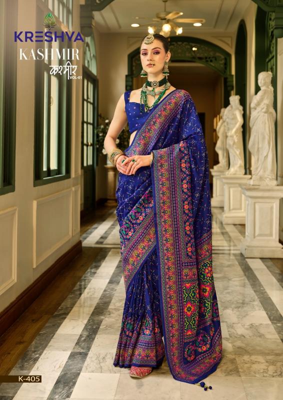 kashmir vol 1 by kreshva banarasi silk weaving design trendy saree