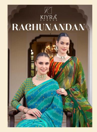 kiyra raghunandan georgette unique colours saree exports 