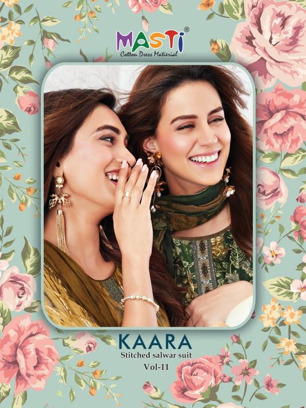 masti launch kaara vol 11 gram poplin readymade stylish big size 3pcs dress 