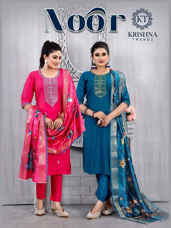 noor vol 1 by krishna trendz readymade elegance jacquard salwar suit 