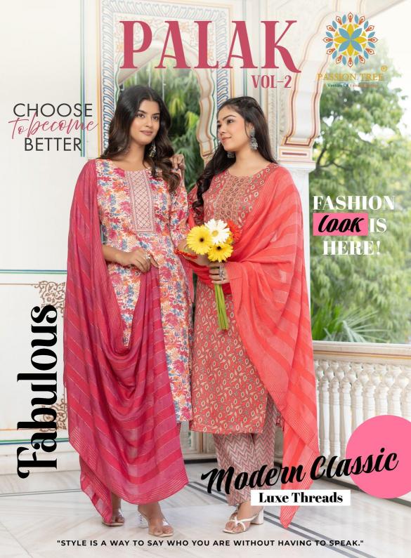 palak vol 2 by passion tree capsule readymade straight cut big size suit 