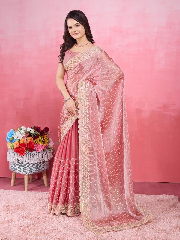 pr canberry vol 7 burberry silk traditional wear saree with blouse