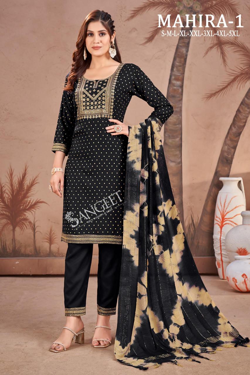 pr mahira vol 1 fully stitch plus size casual rayon printed salwar suits 