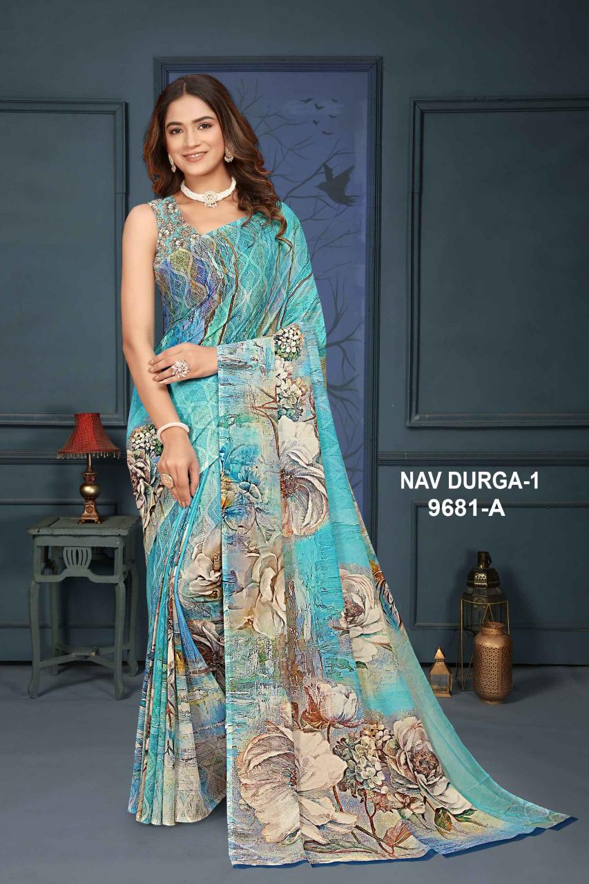 pr navdurga vol 1 weightless digital printed casual wear saree 