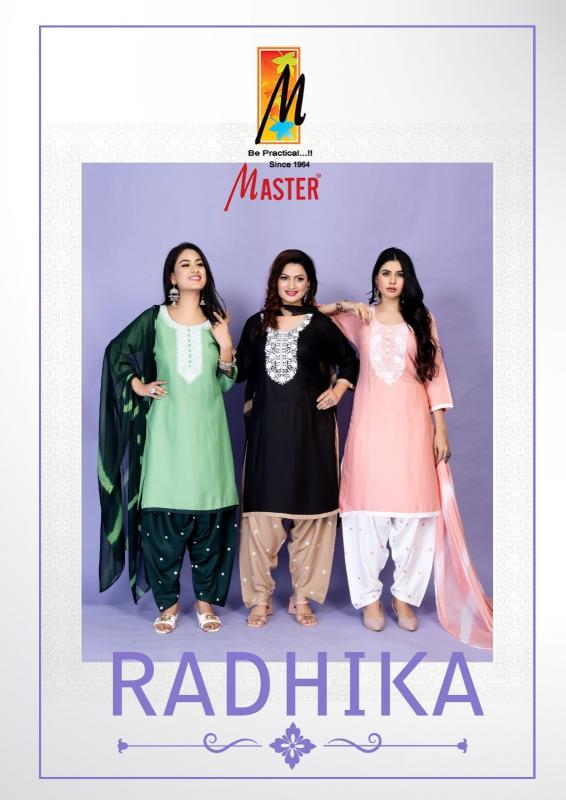 radhika by master beautiful rayon readymade unique patiyala ladies suits