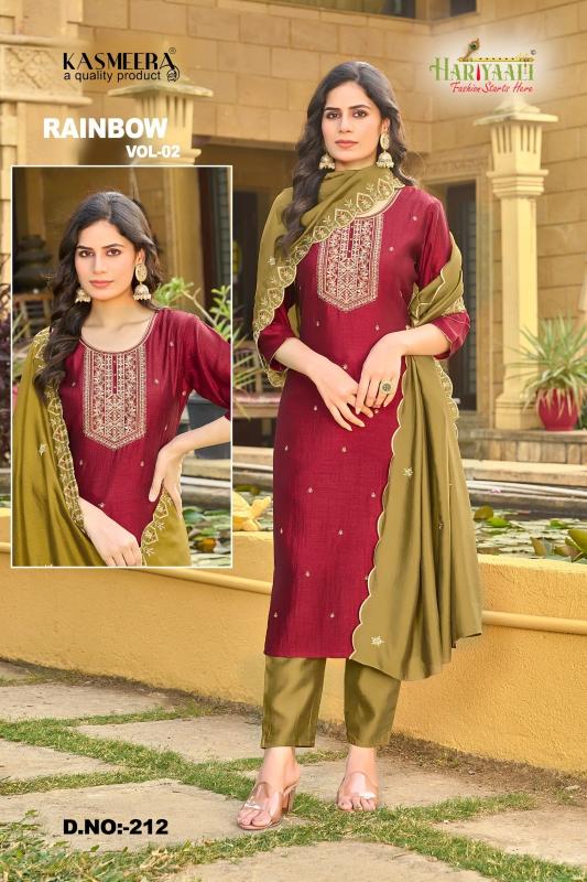 rainbow vol 2 by hariyaali vichitra silk fully stitch combo set suits for women