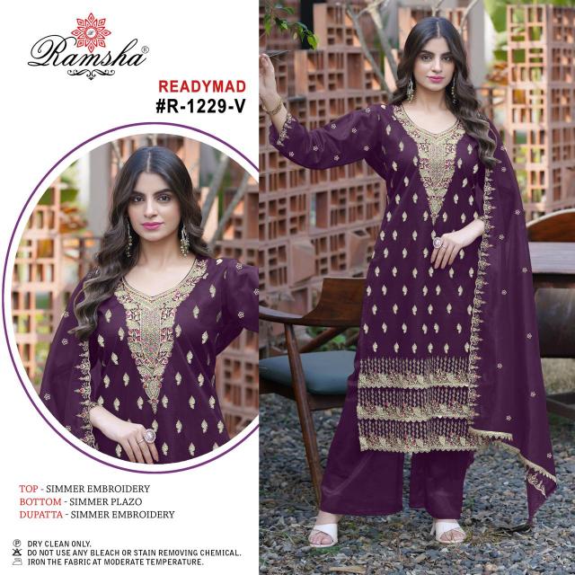 ramsha 1229 nx uvwx readymade simmer embroidery wear pakistani suit 