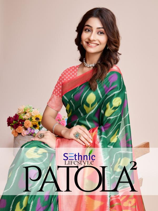 sethnic lifestyle patola vol 2 dola silk fashionable saree supplier 