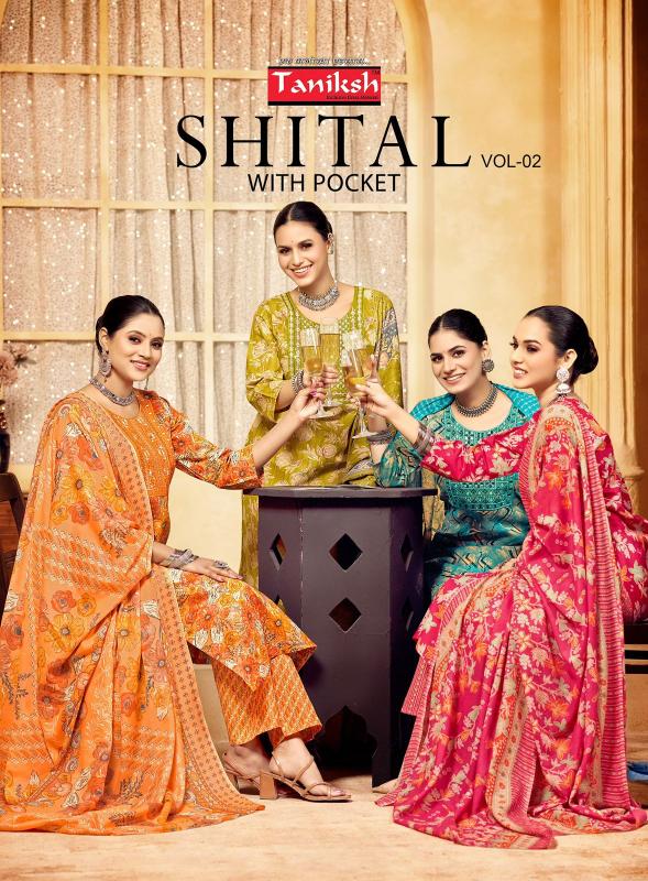 shital vol 2 by taniksh cotton print readymade ladies 3pcs dress