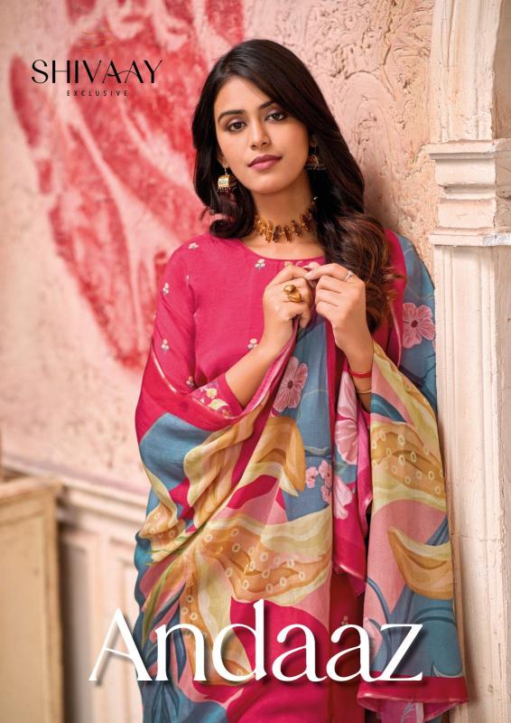 shivaay launch andaaz viscose muslin digital print ladies salwar suits 