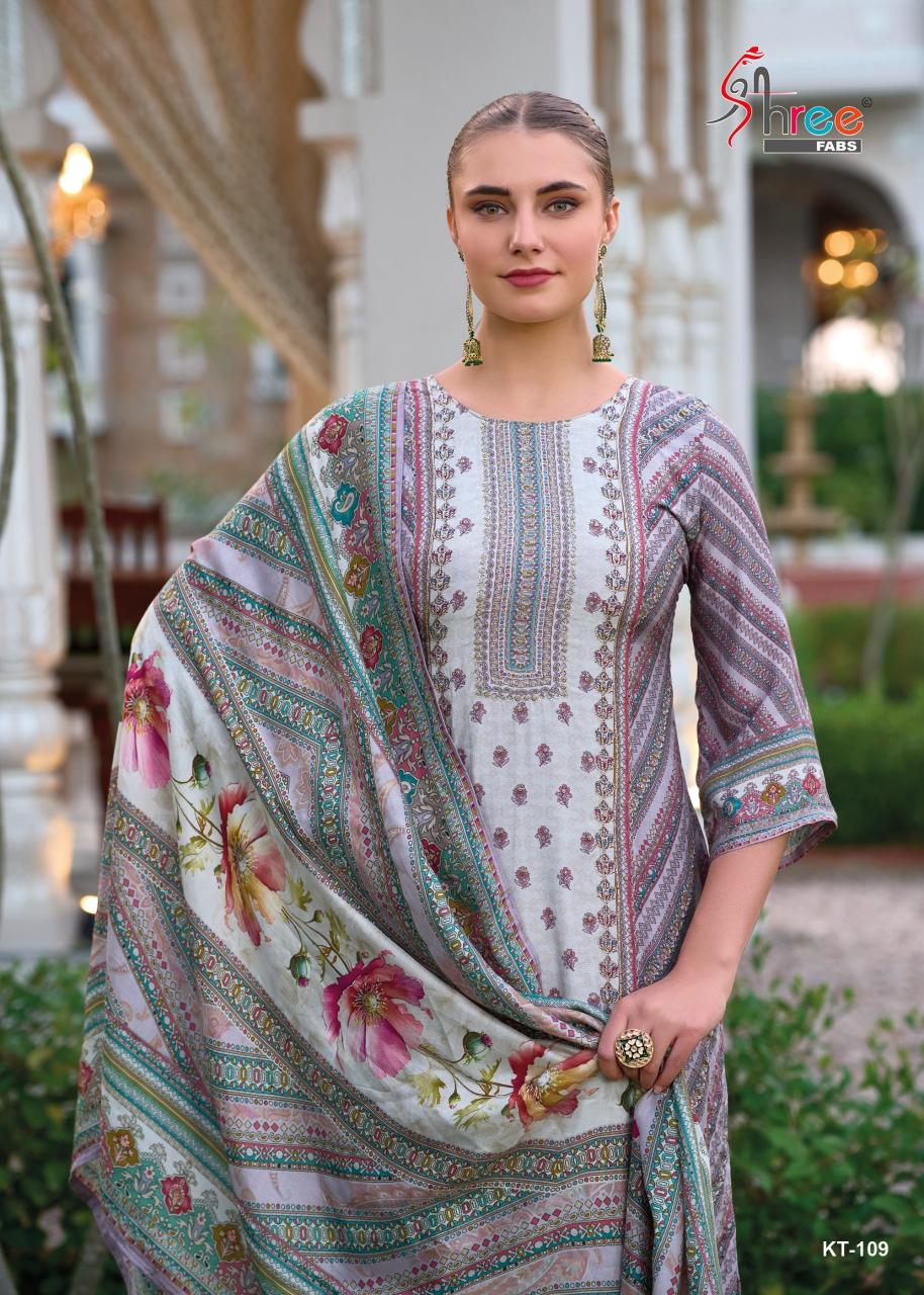 shree fabs kt 109 presenting pakistani viscose maslin dresses