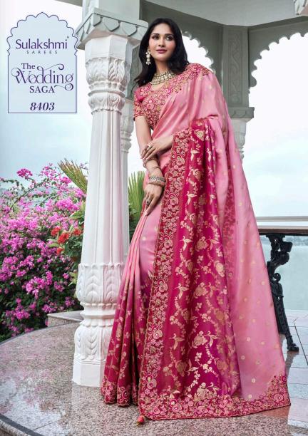 the wedding saga colours by sulakshmi tissue silk party wear saree online