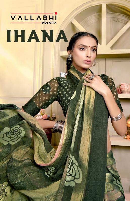 vallabhi prints ihana fashionable georgette saree with blouse