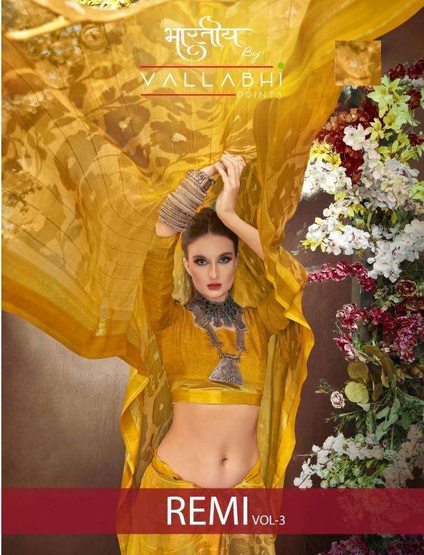 vallabhi prints introduce remi vol 3 georgette prints saree