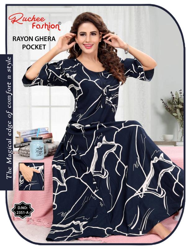 ruchee fashion rayon full stitch ghera trendy nighty online at affordable prices  