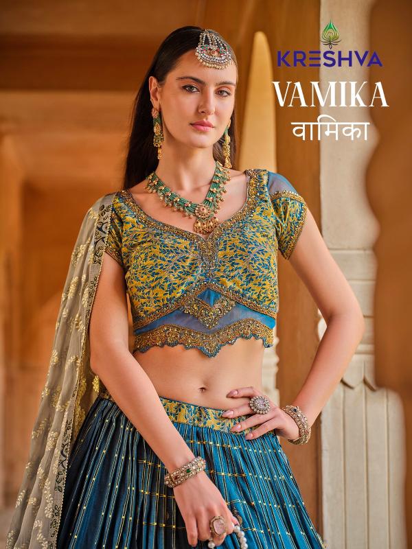 vamika by rewaa readymade silk designer engagement lehenga for bride