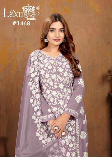 1468 by laxuria trendz faux georgette readymade stylish 3pcs dress