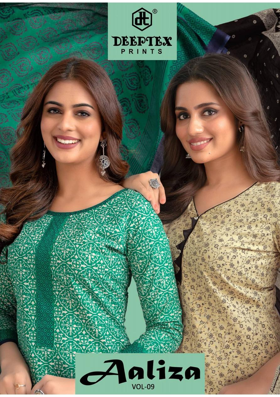 aaliza vol 9 by deeptex prints cotton comfortable suit for womens 