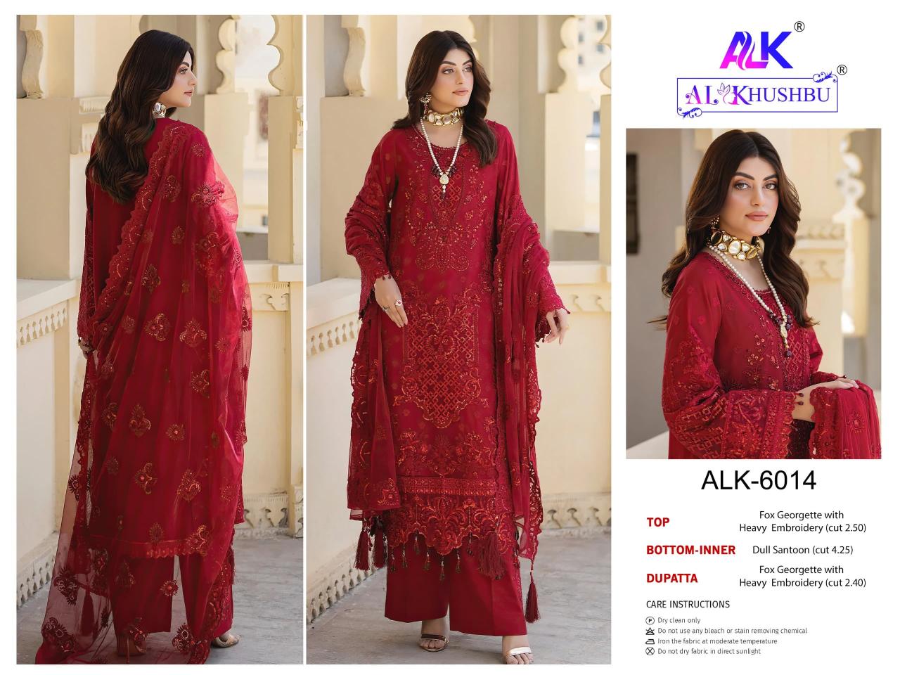 al khushbu 6014 hit design single design georgette modern pakistani suits 