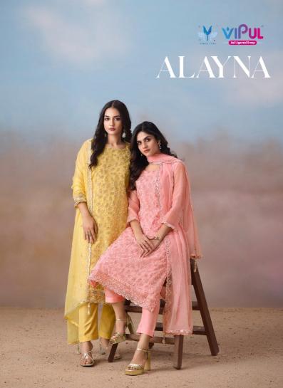 alayna by vipul fashion crinkle chiffon colour addition 3pcs dress