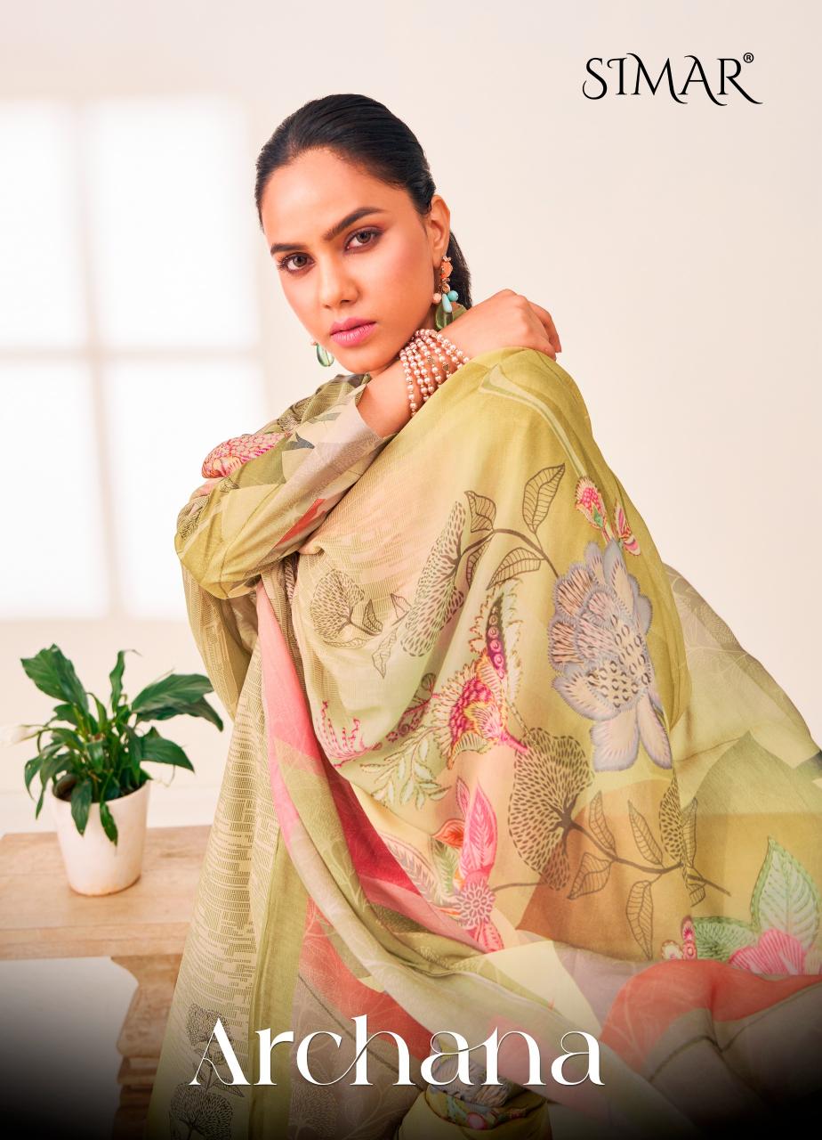 archana by glossy lawn cotton regular wear fancy dress material 