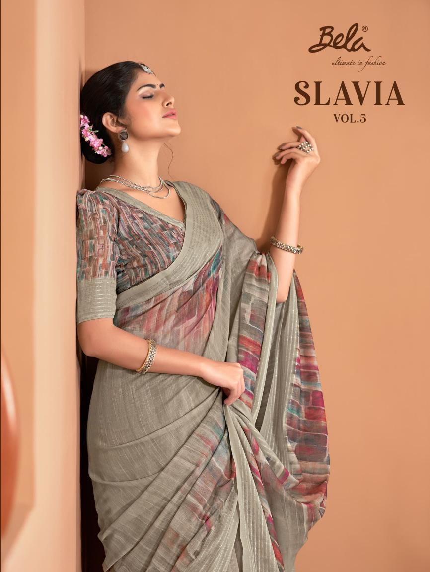 bela fashion slavia vol 5 linen summer beauty saree wholesaler 