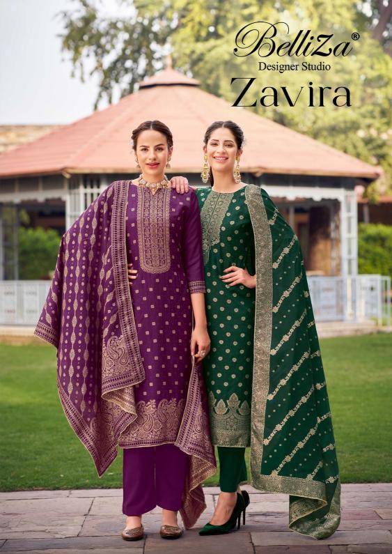 belliza designer zavira viscose dola silk full stitch plus size stylish pakistani dress